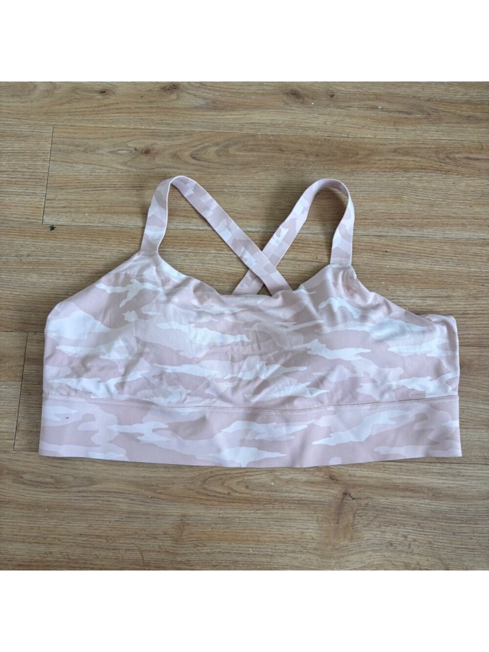 Athleta Athletic Warrior Longline Racerback Sports Bra Camo Pink Size 3x